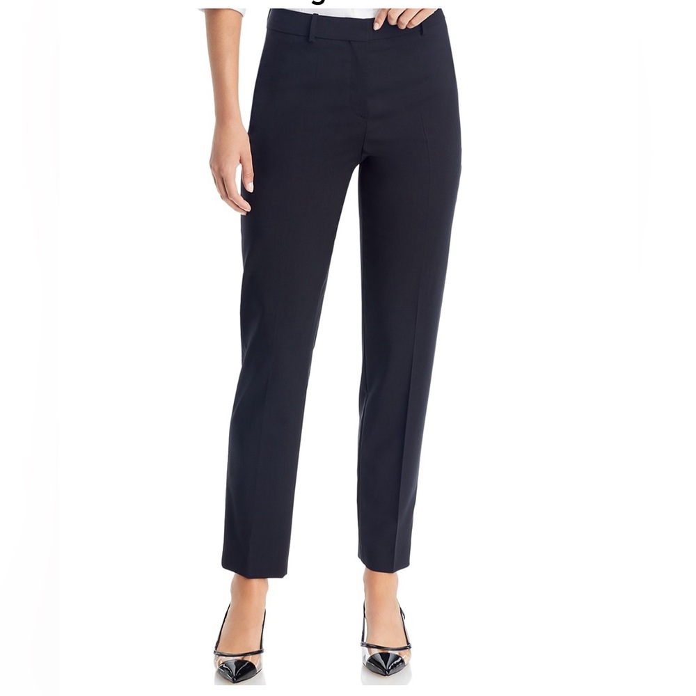 Hugo Boss Tiluna Black Wool Straight Pants NWT